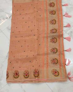New Saree Only One Time Wear With Stitch Blouse