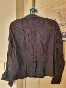Classic Dark Button-Up Shirt