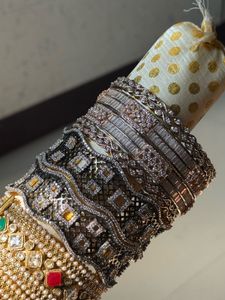 Exquisite Embellished Bangles combo Set