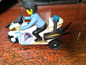Toy Police Motorcycle with Lights