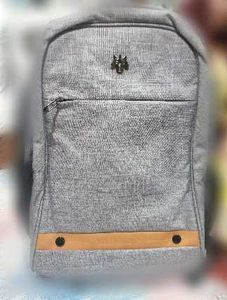 Stylish Grey Backpack with Tags