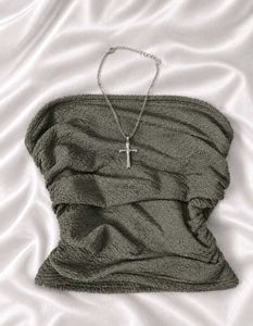 y2k Grey Tube Top