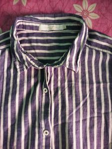Striped Button-Up Shirt