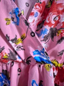 Floral Print V-Neck Top