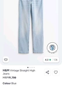 H&amp;M Vintage Straight High Waist Jean
