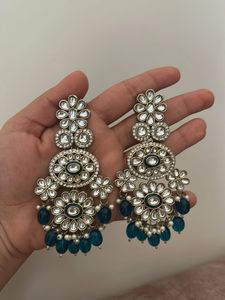 Stunning Teal Stone Dangle Earrings