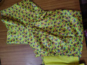 Blue Elephant Print Saree with Blouse