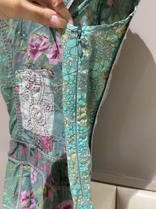 Boho Floral Sleeveless Kurta Top