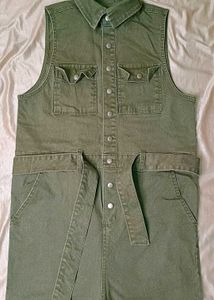 Olive Green Utility Jumpsuit