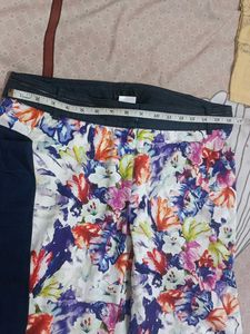 Navy Blue High-Waist Trousers combo