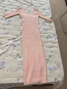 Peach bodycon dress