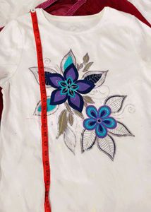 Very Beautiful Floral Top With Lower