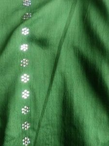 Elegant Green Saree with Embellishments