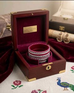 Beautiful Pink &amp; Silver Bangles