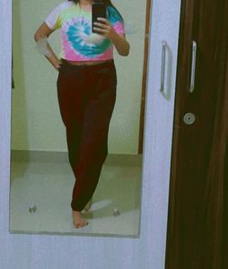 Colorful Tie-Dye cropped T-Shirt