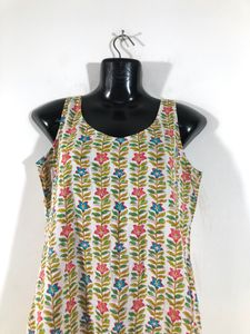 Off White Printed Kurta(Women’s)
