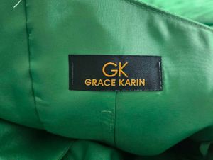 Stunning One-Shoulder Pleated Green Dress