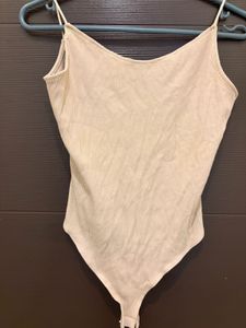 Ribbed Spaghetti Strap Bodysuit