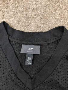 LA BREA Black Mesh Sports T-Shirt