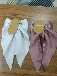 Set of 2 Satin Bow Hair Clips