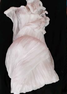 White Dupatta with Tassels