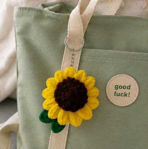 Handmade Sunflower Fuzzy Wire Keychain