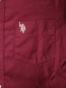 US Polo Assn. Wine/Maroon Long Sleeve Shirt