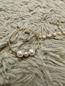 Elegant Pearl &amp; Gold Tone Nosering