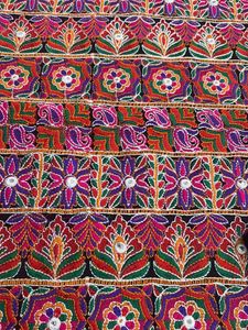 Vibrant Embroidered Ethnic Fabric