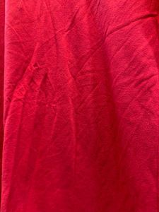 Chic Red Long Sleeve V-Neck Top