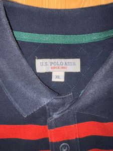 USPA Striped Polo T-Shirt