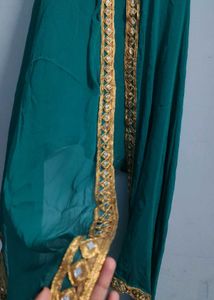Green Lehenga Choli heavy  Golden Embroidery