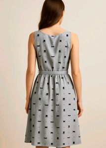 Whimsical Moustache &amp; Top Hat Print Dress
