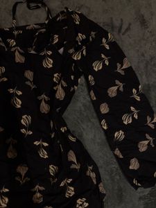 Adjustable Black Floral Kurti 🖤✨