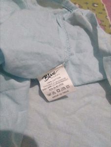Light Blue Puff Sleeve Top