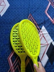 Yellow Plastic Racket Set