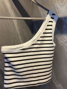 Striped One Shoulder Top