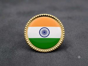 10 pis of India Flag Round Brooch/Pin