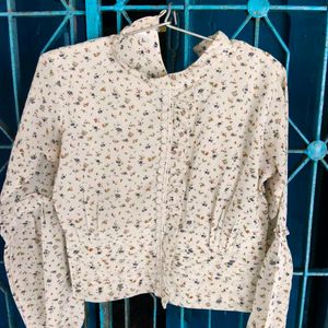 Chic Floral Print Long Sleeve Blouse