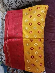 Traditional Yellow &amp; Red Sari
