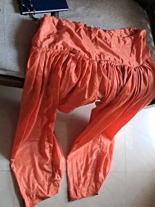 Silky Orange vibrant Patiala Salwar