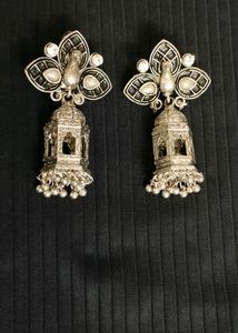 Oxidised Silver Jhumka