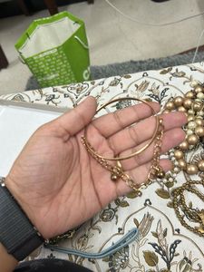 Elegant Gold Tone Charm Bracelet