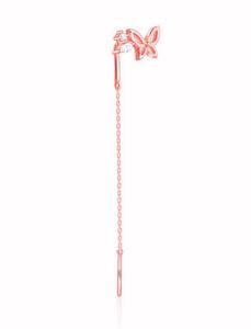Rose Gold Butterfly Sui Dhaga Earrings