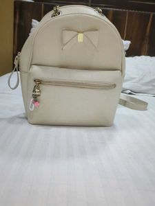 Cute Cream Bow Backpack