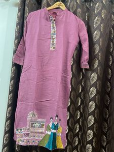 Purple Kurta Set with Pants