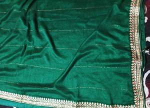 Elegant Green Saree with Embellished Border