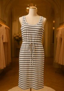 Striped Sleeveless Tank Dress