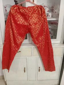 Elegant Red sherwani pattern Kurta Se with origina
