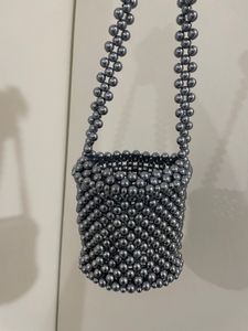 Grey bucket bag